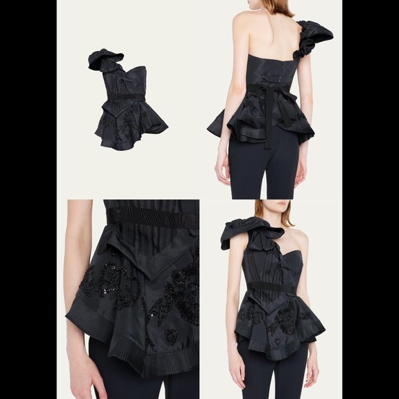 $10,400 NWT Alexander McQueen Beaded Sculptural Corset Peplum Runway Top - Picture 4 of 12